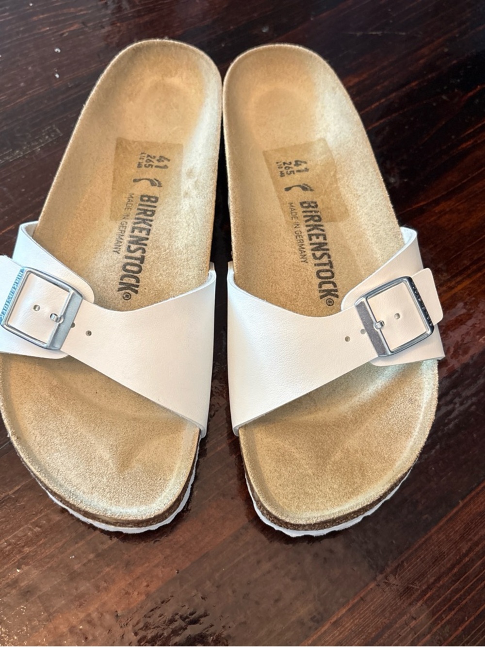 Birkenstock White Madrid sandals